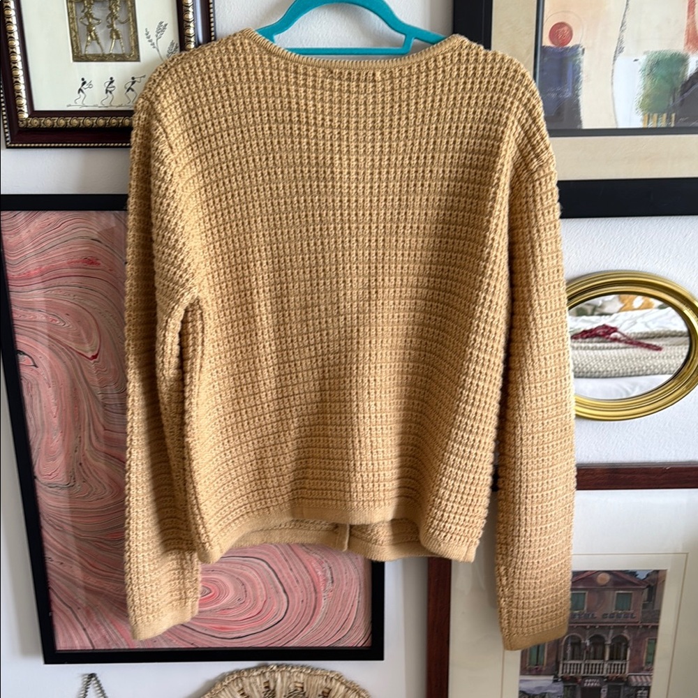 Knit Button-Up Sweater - Tan - Picture 4 of 4